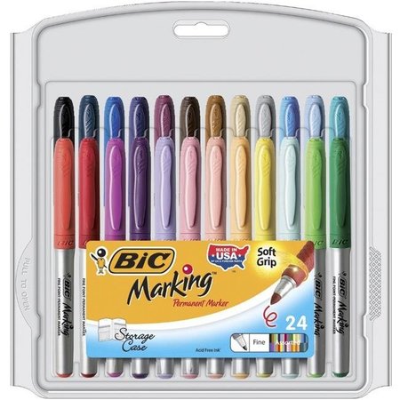 BIC Bic Mark-It Pen Style Barrel Permanent Marker Set - Set Of 24 1329833